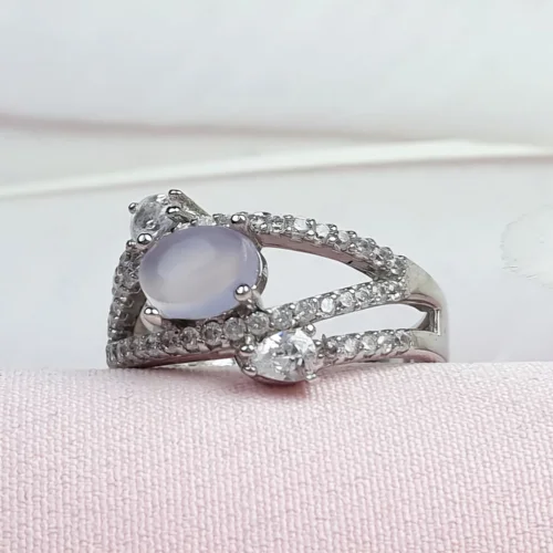 انگشتر نقره عقیق کبود یمنی اصل زنانه