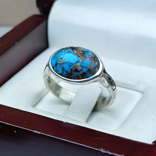 انگشتر نقره فیروزه نیشابور اصل