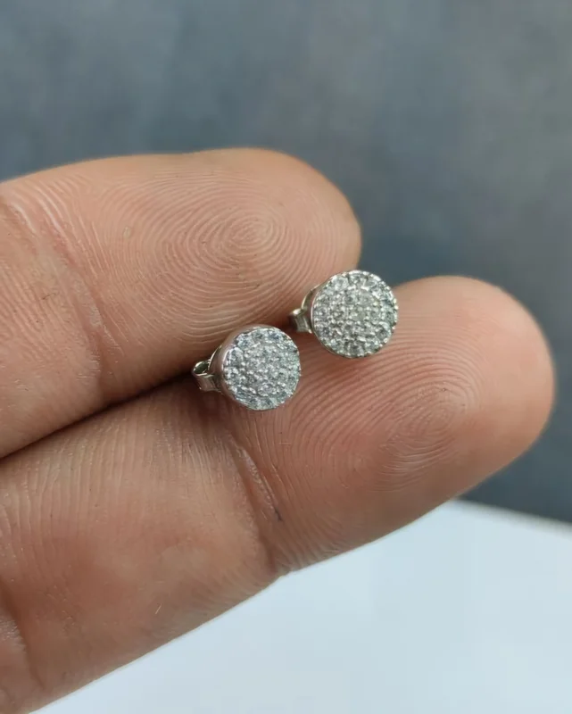 گوشواره نقره پرنس ظریف طرح میخی