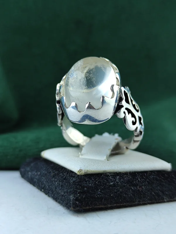 انگشتر نقره در نجف اصلی  رکاب صفوی دست ساز