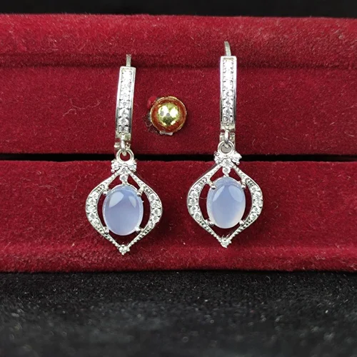 گوشواره جواهری عقیق یمن کبود اصل