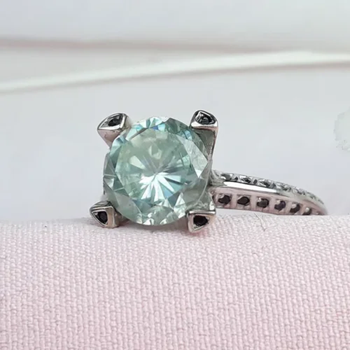 انگشتر نقره موزانایت الماس روسی زنانه اصل