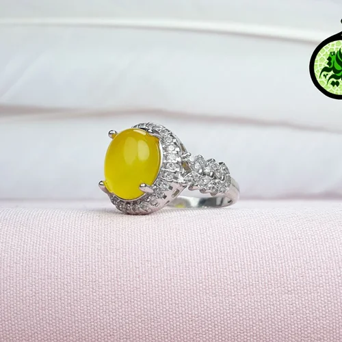 انگشترنقره عقیق زرد شرف الشمس اصل زنانه(دعای شرف الشمس) روکش ابرادیوم