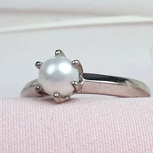 انگشتر نقره مروارید پرورشی زنانه اصل