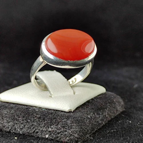 انگشترنقره عقیق سرخ یمنی اصل