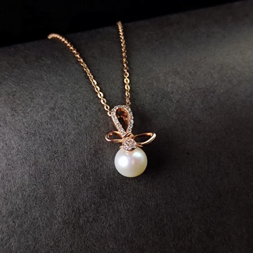 مدال جواهری مروارید پرورشی اصل آبکاری رادیوم رزگلد