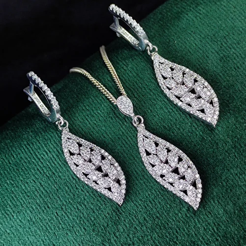 نیم ست نقره جواهری میکرو