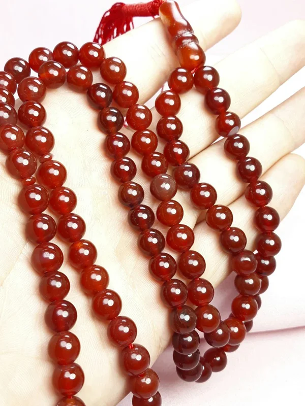 تسبیح عقیق اصل سرخ ۱۰۱ دانه