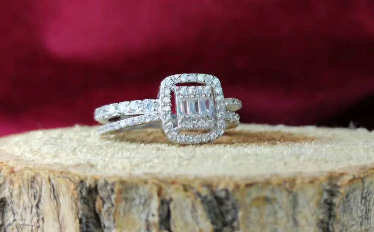 حلقه نقره زنانه سولیتر آب رادیوم ترک