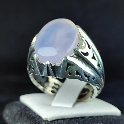 انگشترنقره عقیق یمنی کبود اصل رکاب فیلی