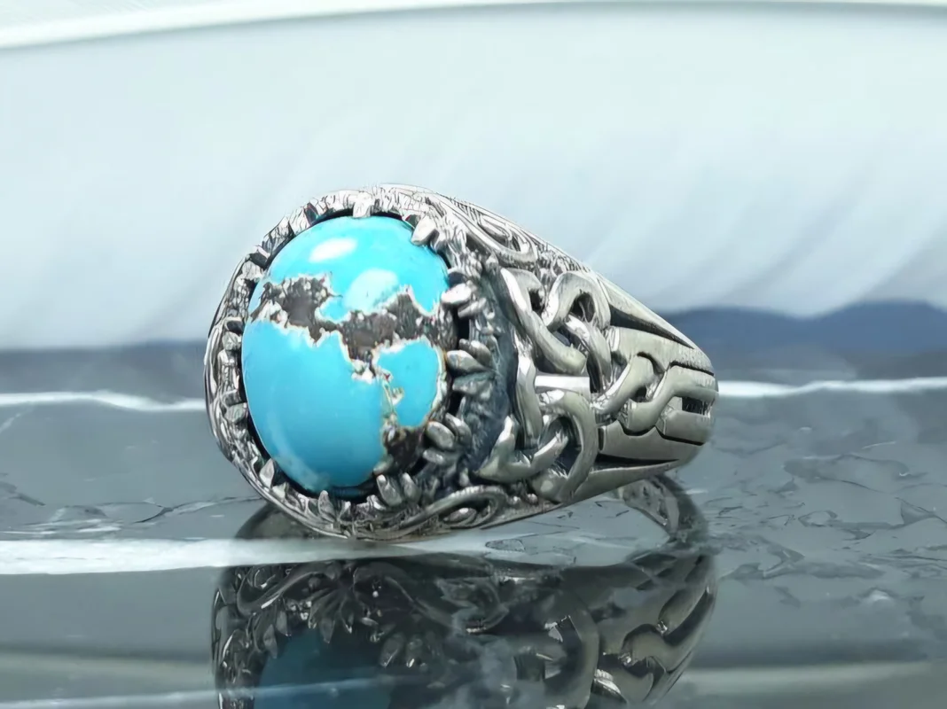 انگشترنقره فیروزه نیشابوری اصل