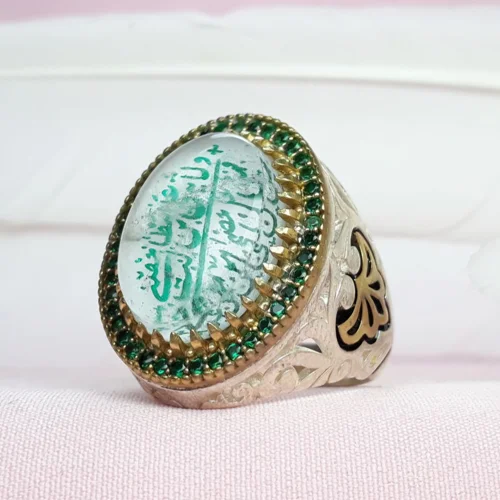 انگشتر نقره درنجف خطی خط برعکس حکاکی ولایت علی ابن ابیطالب حصنی ...