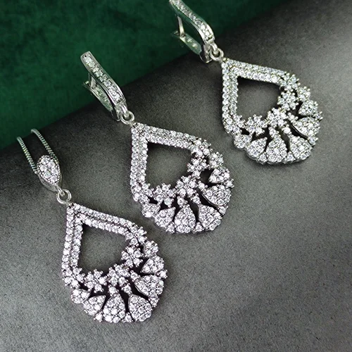 نیم ست نقره جواهری میکرو