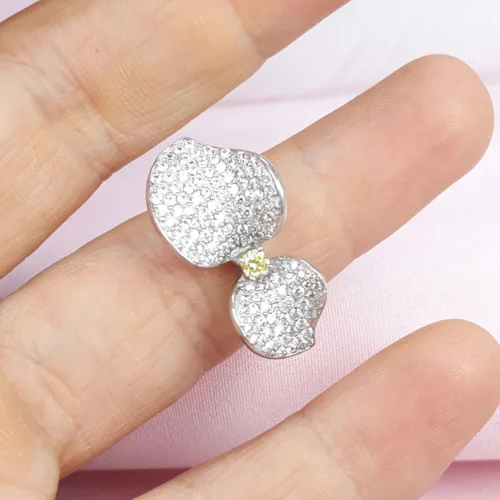 انگشترنقره حلقه طرح گل تایلندی روکش آب رادیوم