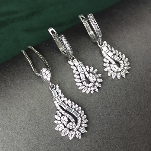 نیم ست نقره جواهری میکرو