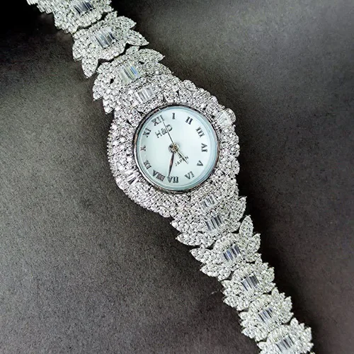 ساعت نقره جواهری زنانه