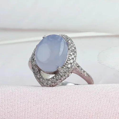 انگشتر نقره عقیق کبود یمنی اصل زنانه