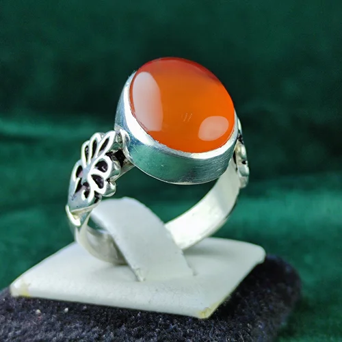 انگشتر نقره عقیق یمنی اصل رکاب صفوی دست ساز