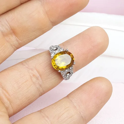 انگشترنقره الکساندریت زنانه روکش آب رادیوم