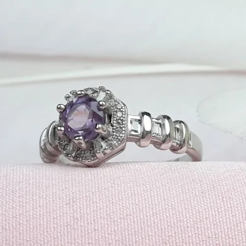 انگشتر نقره آماتیس زنانه اصل