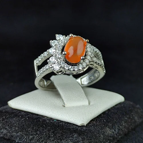 انگشترنقره عقیق یمنی اصل زنانه