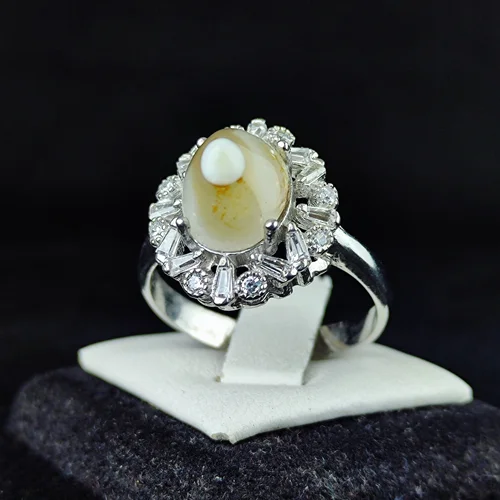 انگشتر نقره جواهری باباقوری اصل