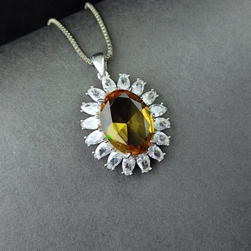 مدال نقره جواهری الکساندریت اصلی