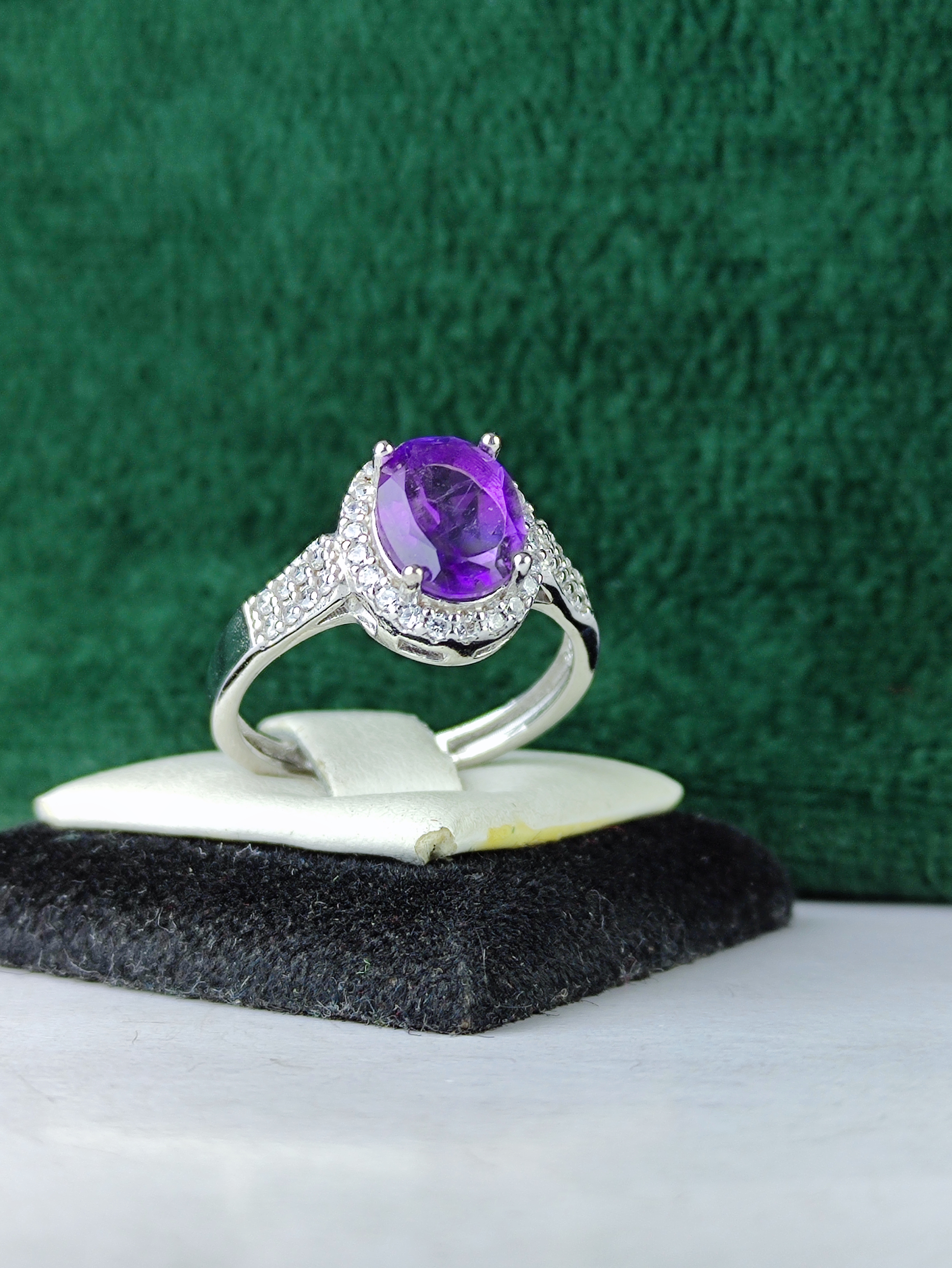 انگشتر نقره جواهری زنانه آماتیس اصل