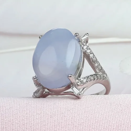 انگشتر نقره عقیق کبود یمنی اصل زنانه