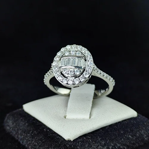 انگشتر نقره جواهری میکرو زنانه