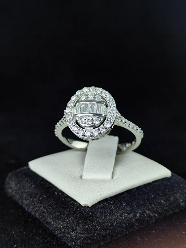 انگشتر نقره جواهری میکرو زنانه