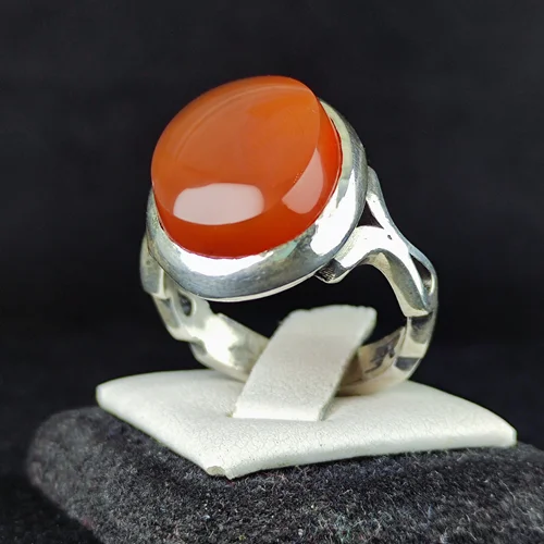 انگشتر نقره عقیق یمنی اصلی رکاب صفوی