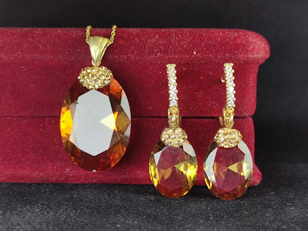 نیم ست نقره جواهری الکساندریت اصل