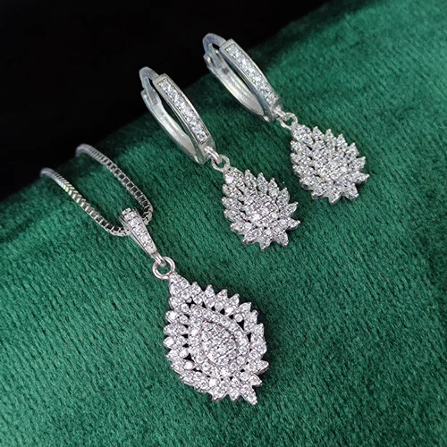 نیم ست نقره جواهری میکرو