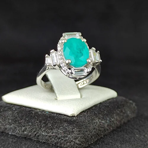 انگشترنقره جواهری جیپسون زنانه