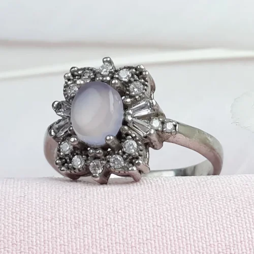 انگشتر نقره عقیق کبود یمنی اصل زنانه