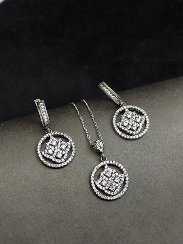 نیم ست نقره جواهری میکرو