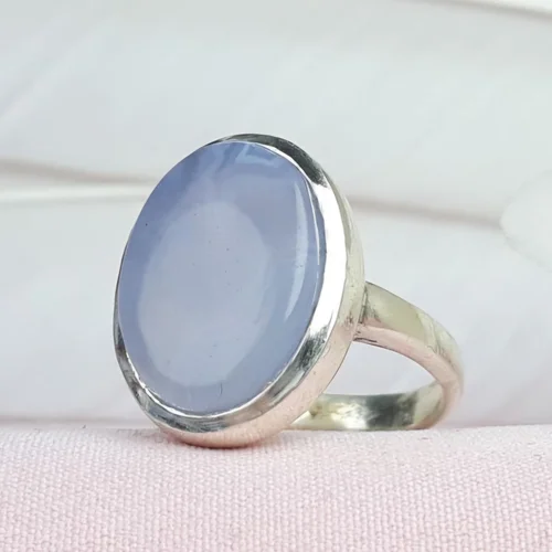 انگشتر نقره عقیق کبود یمنی رکاب ساده