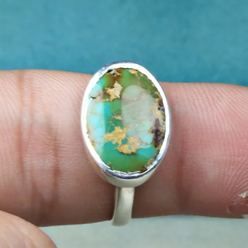 انگشترنقره فیروزه نیشابوری اصل زنانه رکاب صفوی