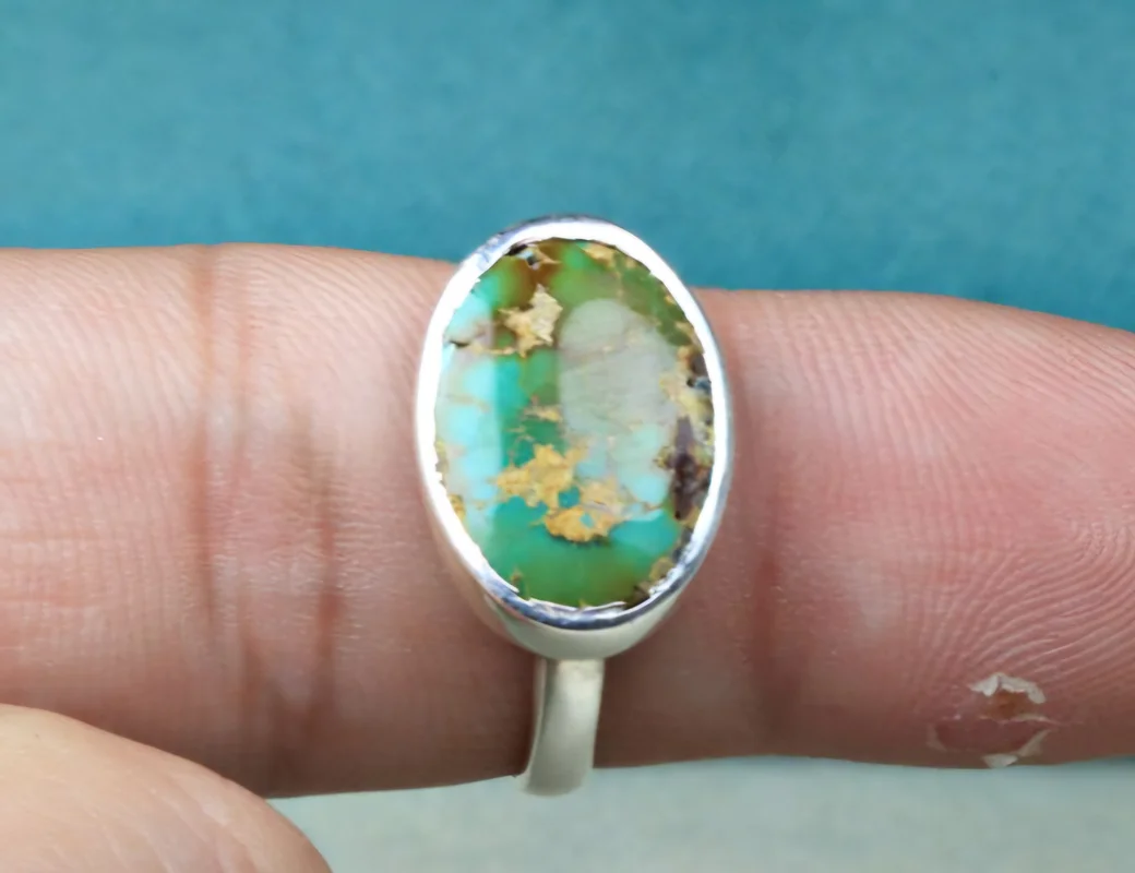 انگشترنقره فیروزه نیشابوری اصل زنانه رکاب صفوی