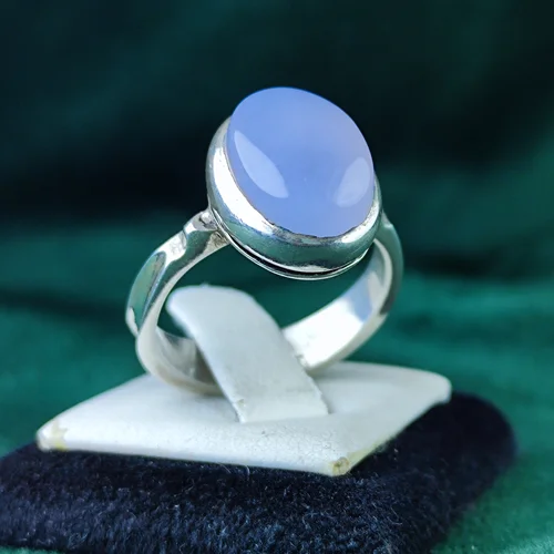 انگشتر نقره عقیق یمنی کبود رکاب صفوی دست ساز