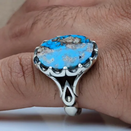 انگشتر نقره فیروزه نیشابور اصل