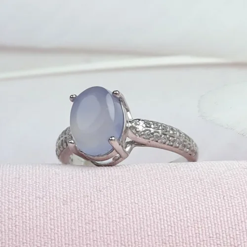 انگشتر نقره عقیق کبود یمنی اصل زنانه