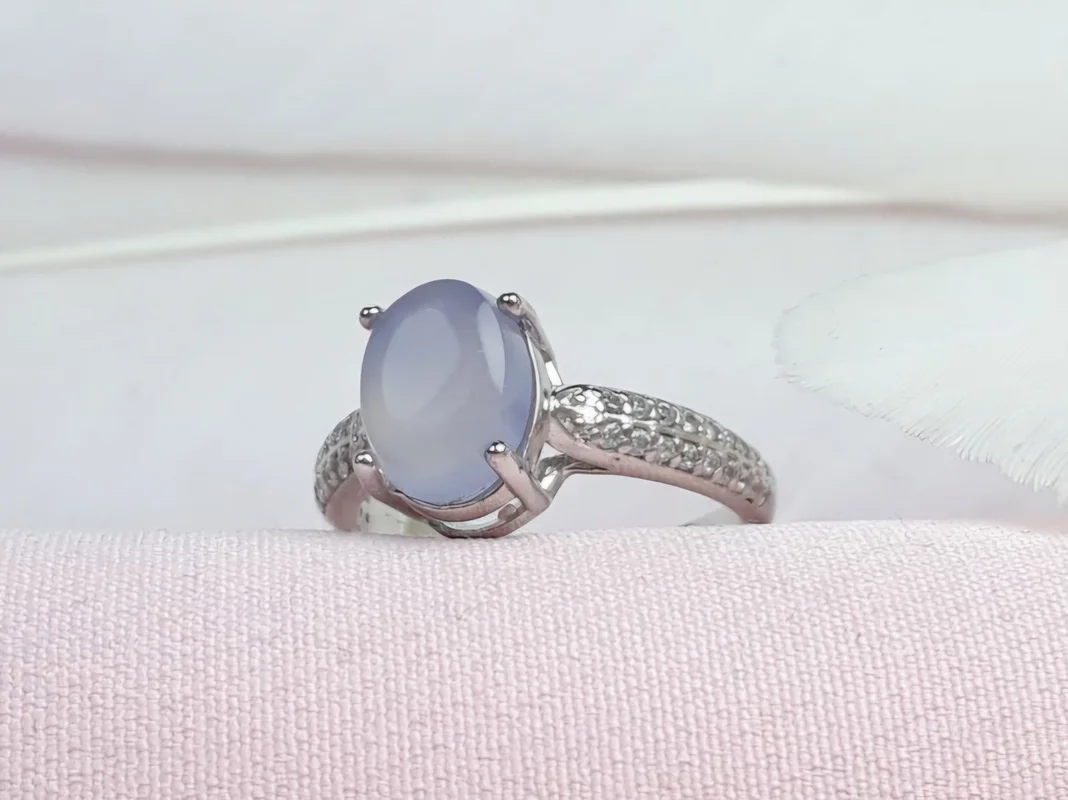 انگشتر نقره عقیق کبود یمنی اصل زنانه