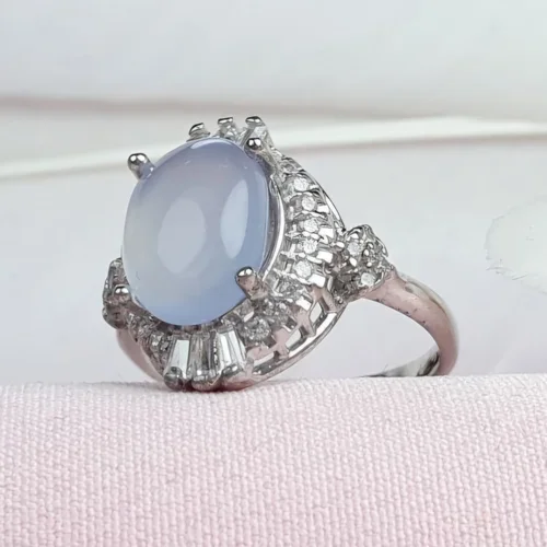 انگشتر نقره عقیق کبود یمنی اصل زنانه