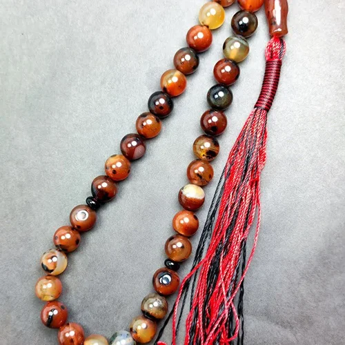 تسبیح ۳۳ دانه عقیق سلیمانی