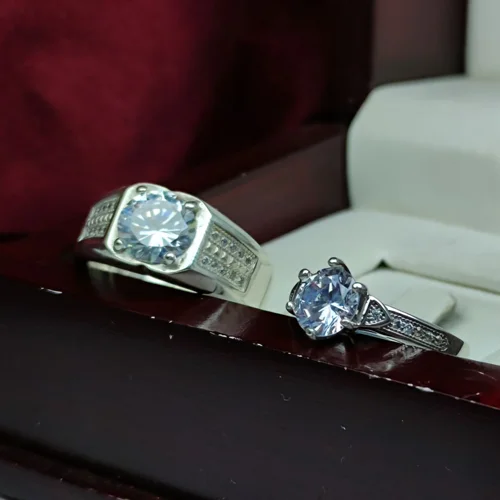 حلقه ست تک نگین شیک آب رادیوم