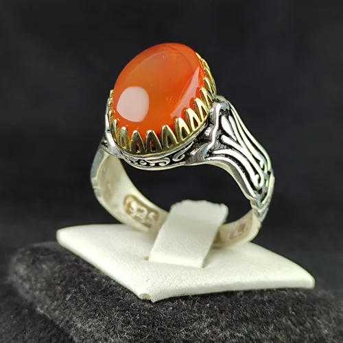 انگشتر نقره یمن رکاب صفوی چنگی