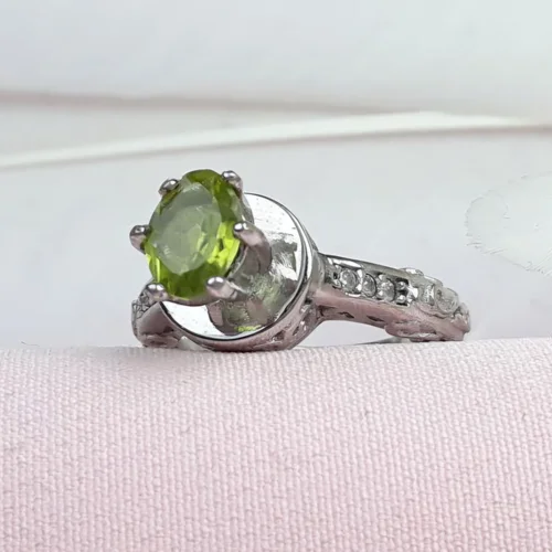 انگشترنقره زبرجد زنانه اصل