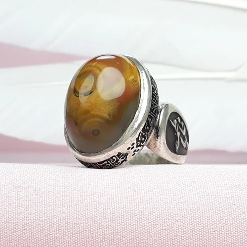 انگشتر نقره عقیق یمنی باباقوری